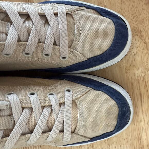 Nike GTS Canvas Shoes Tan Navy Blue Vintage 2001 Men’s Size 7 - 140330-242 - Picture 6 of 9